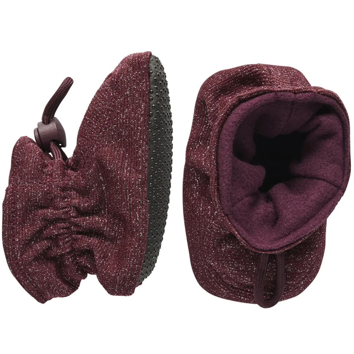 Glitter textile slippers